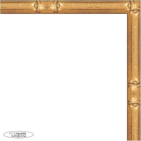 Poster Palooza 12x18 Bamboo Gold Wood Picture Frame - UV Acrylic, Foam Board Backing, & Hanging H... | Amazon (US)
