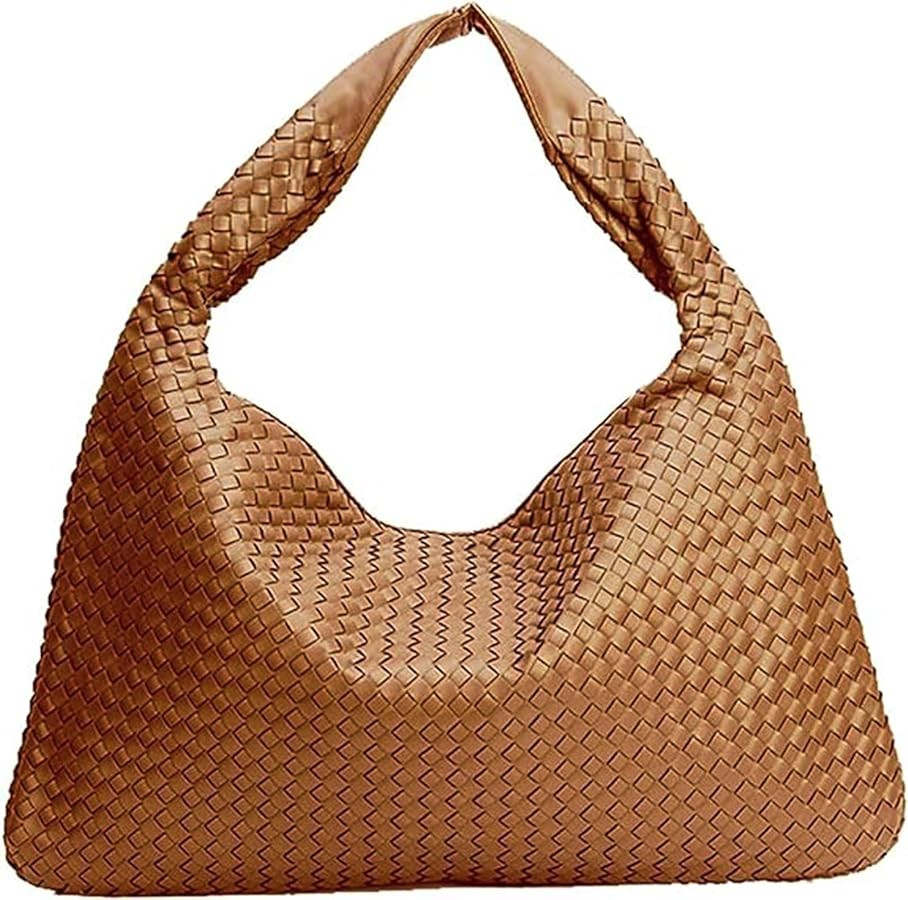2024 Woven Leather Hobo Bag Top-handle Shoulder Bag, Tote Bags for Women Underarm Handmade Handba... | Amazon (US)