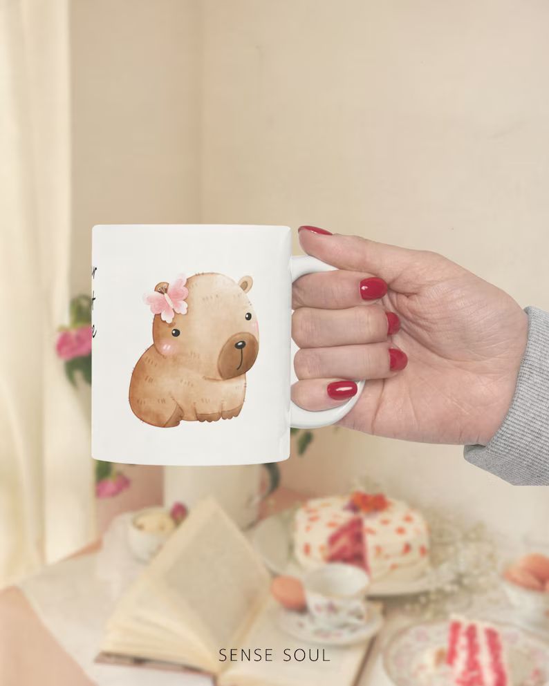 Capybara Gift Idea Mug, Trendy Capybara Lover Custom Gift, Personalized Birthday Tea Cup - Etsy | Etsy (US)