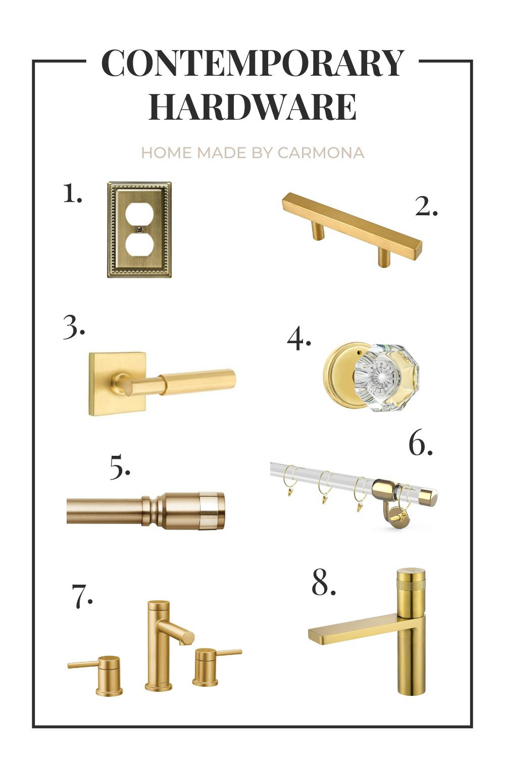 Classic contemporary brass hardware for every room of the house 

 #LTKHome