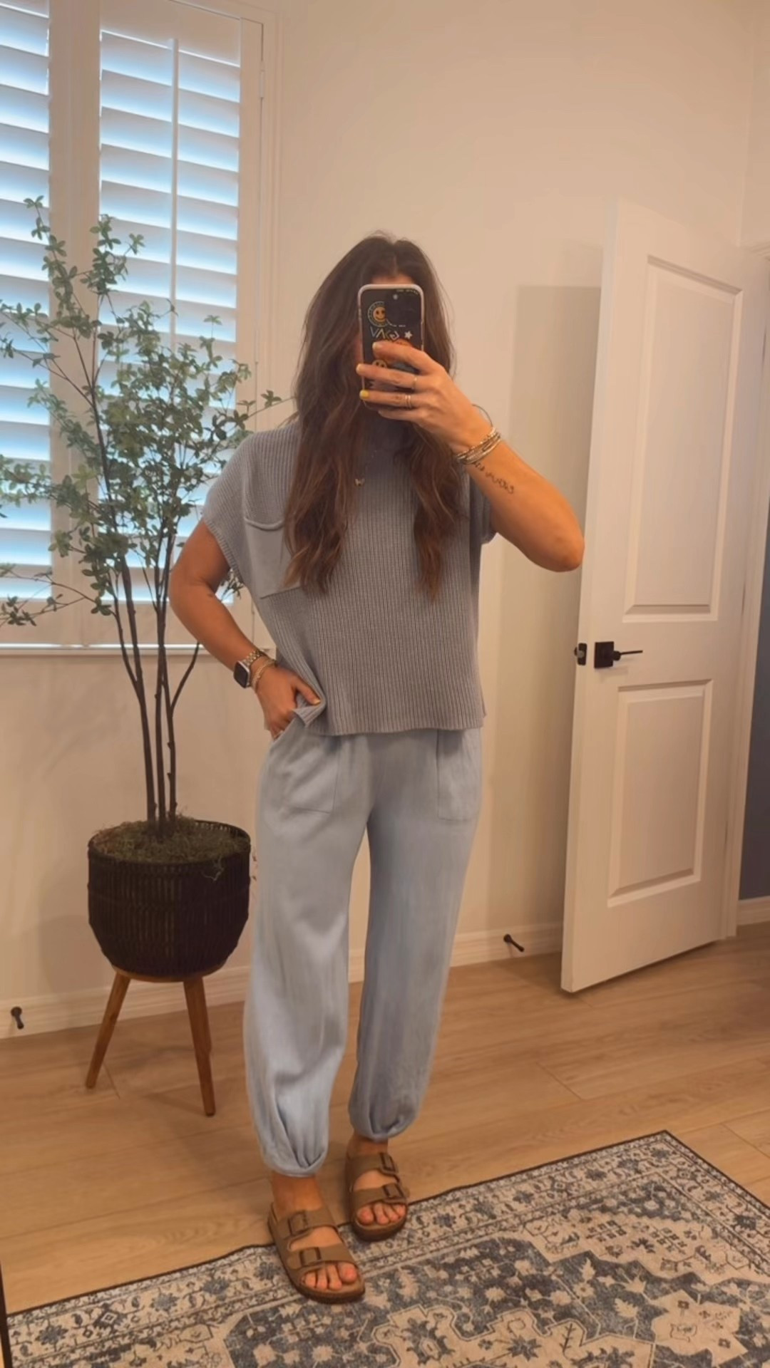 One of the best sets ever! True to size small. So cute to wear together or separate! Perfect for travel outfit 