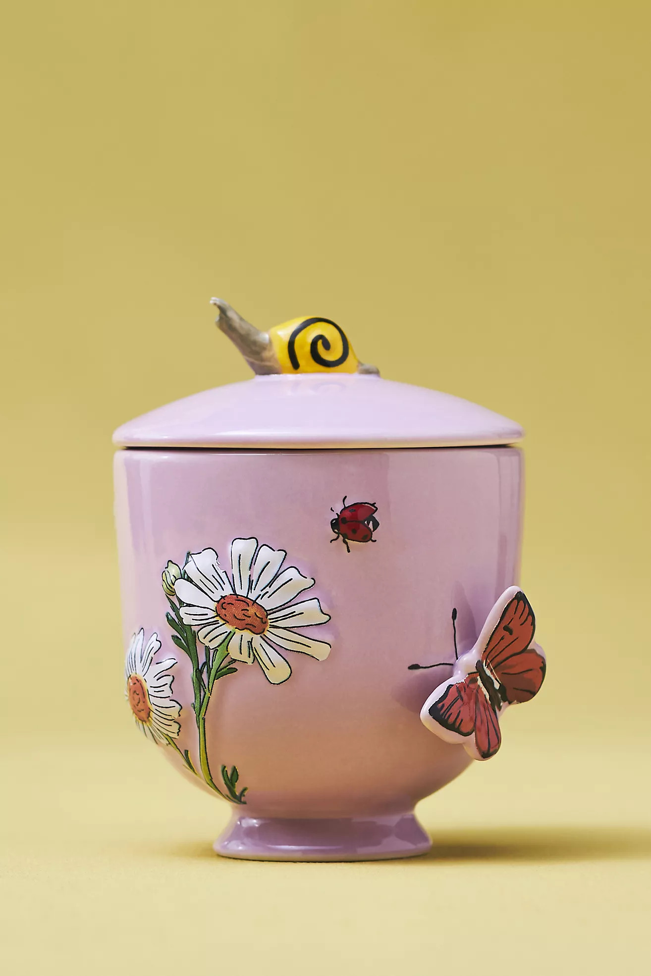 Faye Floral Night Gardenia Ceramic Candle | Anthropologie (US)