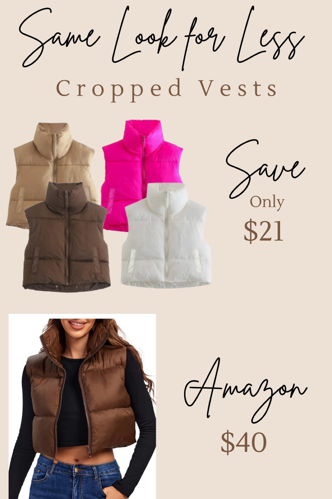 Amazon cropped womens vest
Tiktok trend instagram
Sunisery Women's Winter Warm Crop Vest Zipper Up Lightweight Sleeveless Waistcoat High Neck Puffer Cropped Padded Jacket

#LTKSale #LTKSeasonal #LTKGiftGuide