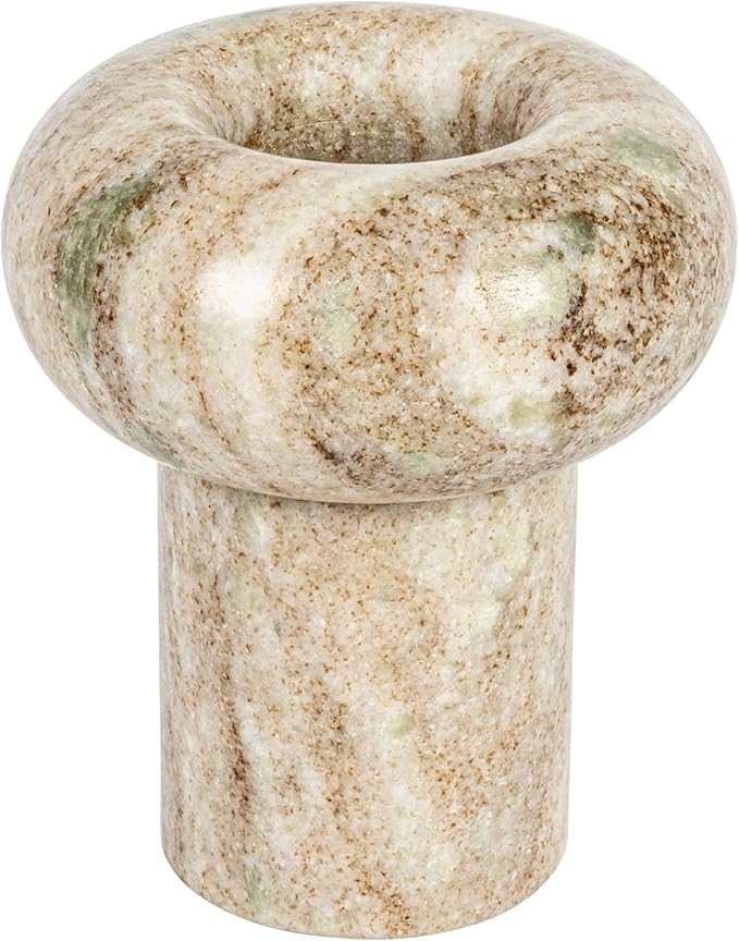Bloomingville Round Marble, Beige Tealight Holder, 4.0" L x 4.0" W x 4.8" H | Amazon (US)