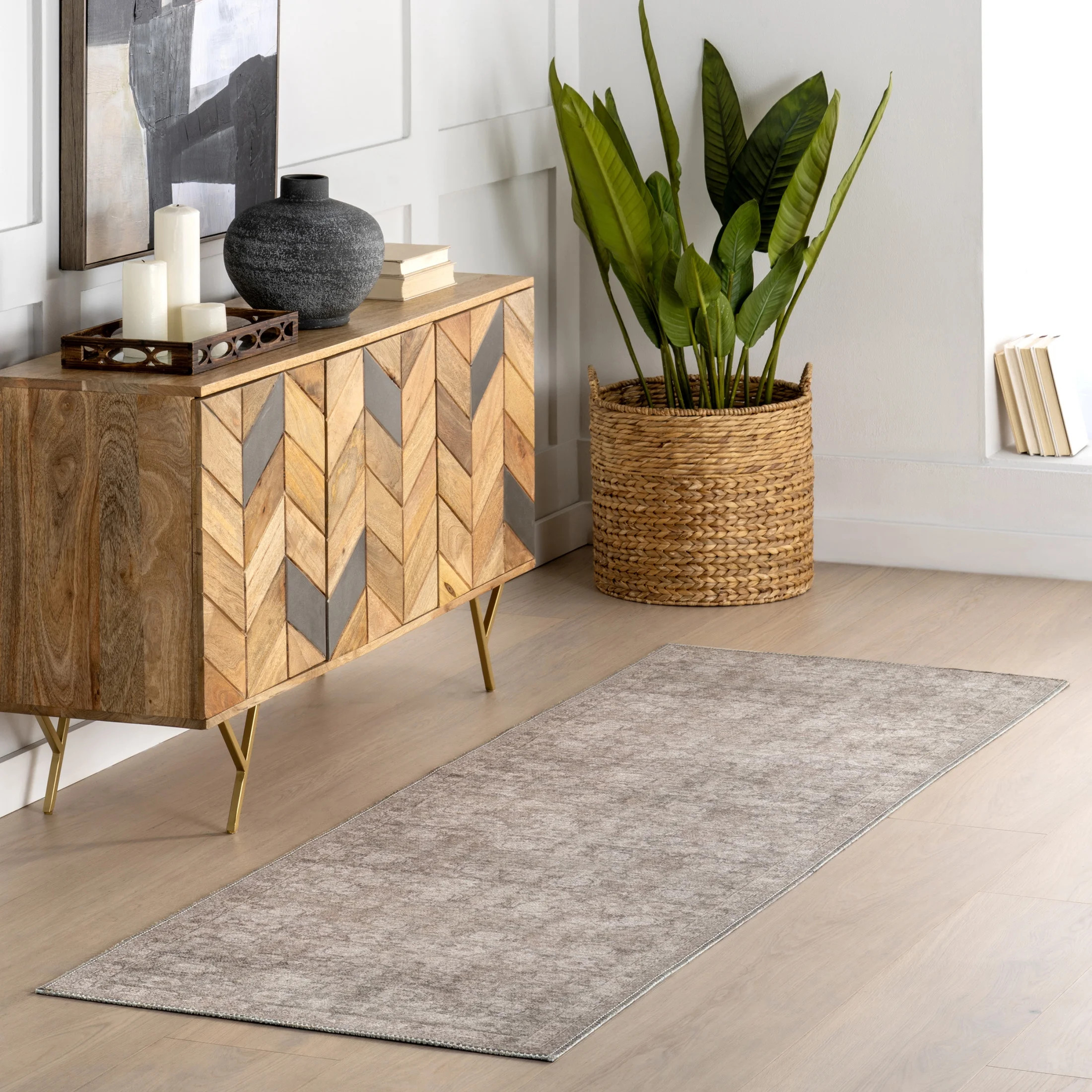 Nuloom Hillstone Collection Traditional Vintage Medallion Area Rug, 2' 8" x 8', Runner, Delphi Da... | Walmart (US)