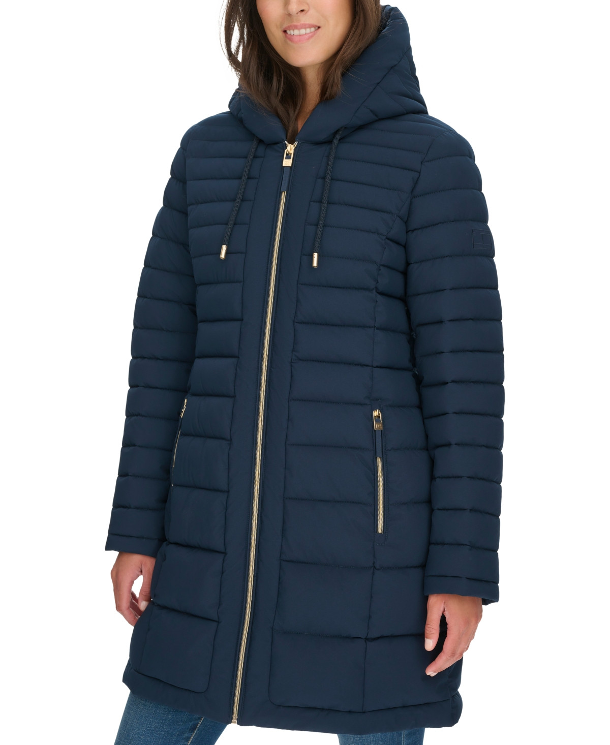 Tommy Hilfiger Women's Hooded Packable Puffer Coat - Navy | Macy's