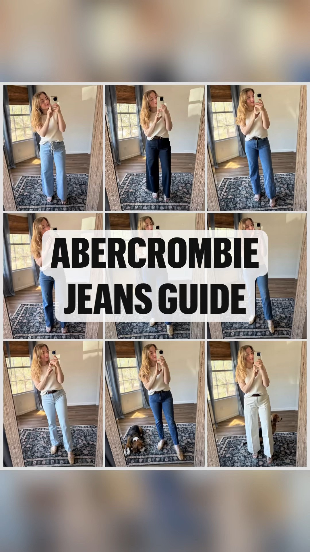 i tried on different @abercrombie abercrombie jeans styles and was surprised by the styles i ended up loving the most!

all jeans are in my normal curve love 26 short, except the ankle straight jeans are in a 26 regular (i find the short too cropped for my liking)

my body type: 5’2 ish pear shape. usually a 26 petite.

low rise ultra loose - an unexpected fav! flattering, fun and cool. runs big, so i immediately ordered a smaller size before they sold out.

high rise wide leg - love! chic & flattering. a lil more structured looking than the ultra loose. tts, maybe on the big side

high rise loose - my go to pair. i’ve had these for 3 years now. they are flattering + can be dressed up or down. tts

ultra high rise 90s straight - i’ve had these for 3+ years and i don’t wear them as much these days. the ultra high rise is starting to feel a little outdated and uncomfortable tbh. i do love them in the fall with a heeled bootie though! tts

high rise 90s straight - a little less intense of a high rise as the ultra high rise. i did love these, but not as much as the more relaxed fits. tts

mid rise 90s straight - my everyday pair! mid rise is my new standard! same fit as the ultra and high rise, but mid rise. they fit just below my belly button. i wear this pair of jeans allll the time. tts

high rise 90s relaxed - i personally only love these with a heeled shoe. otherwise, i feel a little sloppy. they aren’t baggy enough to look fun & cool like the low rise ultra loose, but they aren’t fitted and chic like the straight. however, with heels? obsessed! tts

high rise trouser jean - obsessed! perfect for work, going out and casual chic outfits. these run a tiny bit big, but i also think having a little room adds to the style. 

ultra high rise ankle straight - i used to love this fit, but i rarely wear them now. they give me
skinny jeans vibes, which is fine. tts.

#LTKxAbercrombie #LTKSeasonal