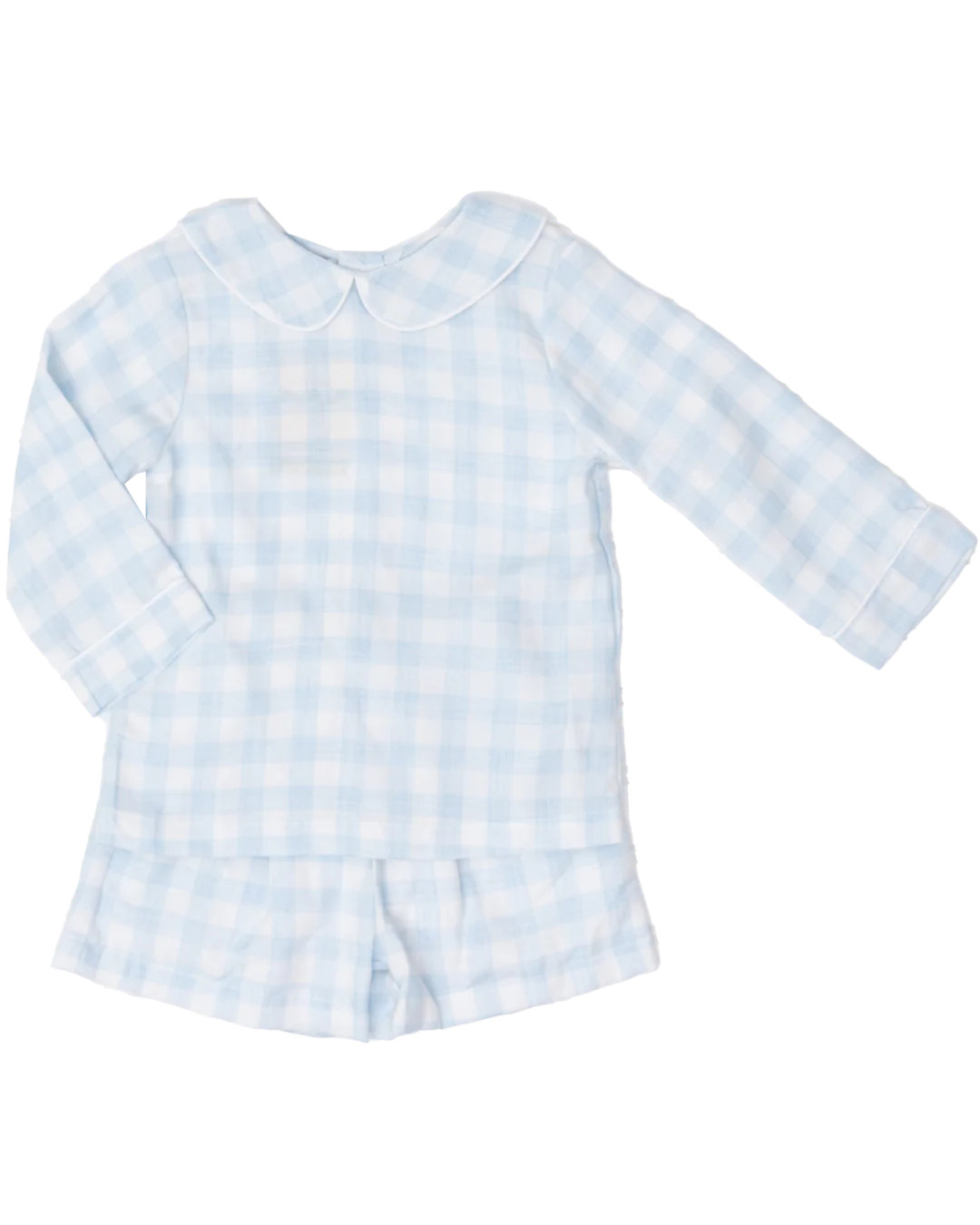 Browning LS Soft Blue Check Short Set | The Oaks Apparel Company