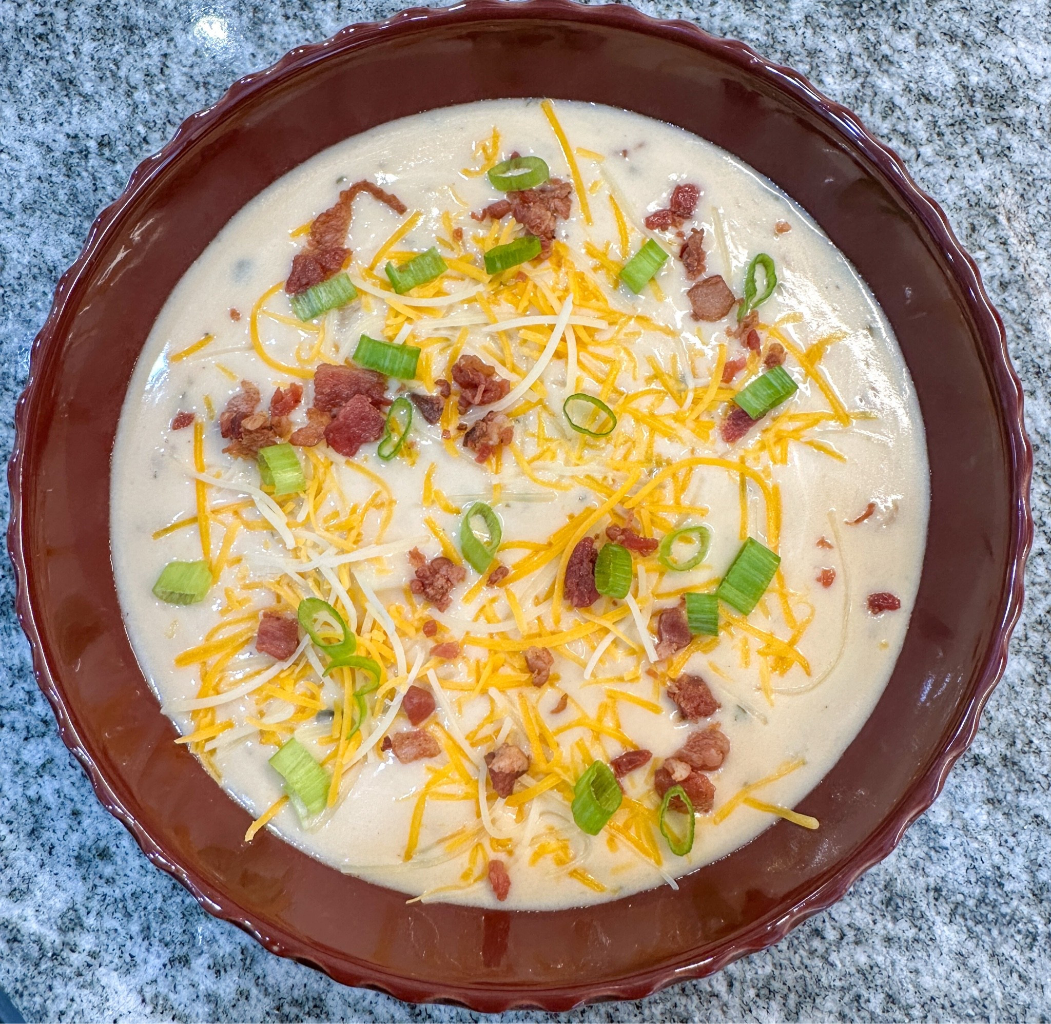 Served this baked potato soup in my new Fall bowl. #bowls #kitchenware #soups