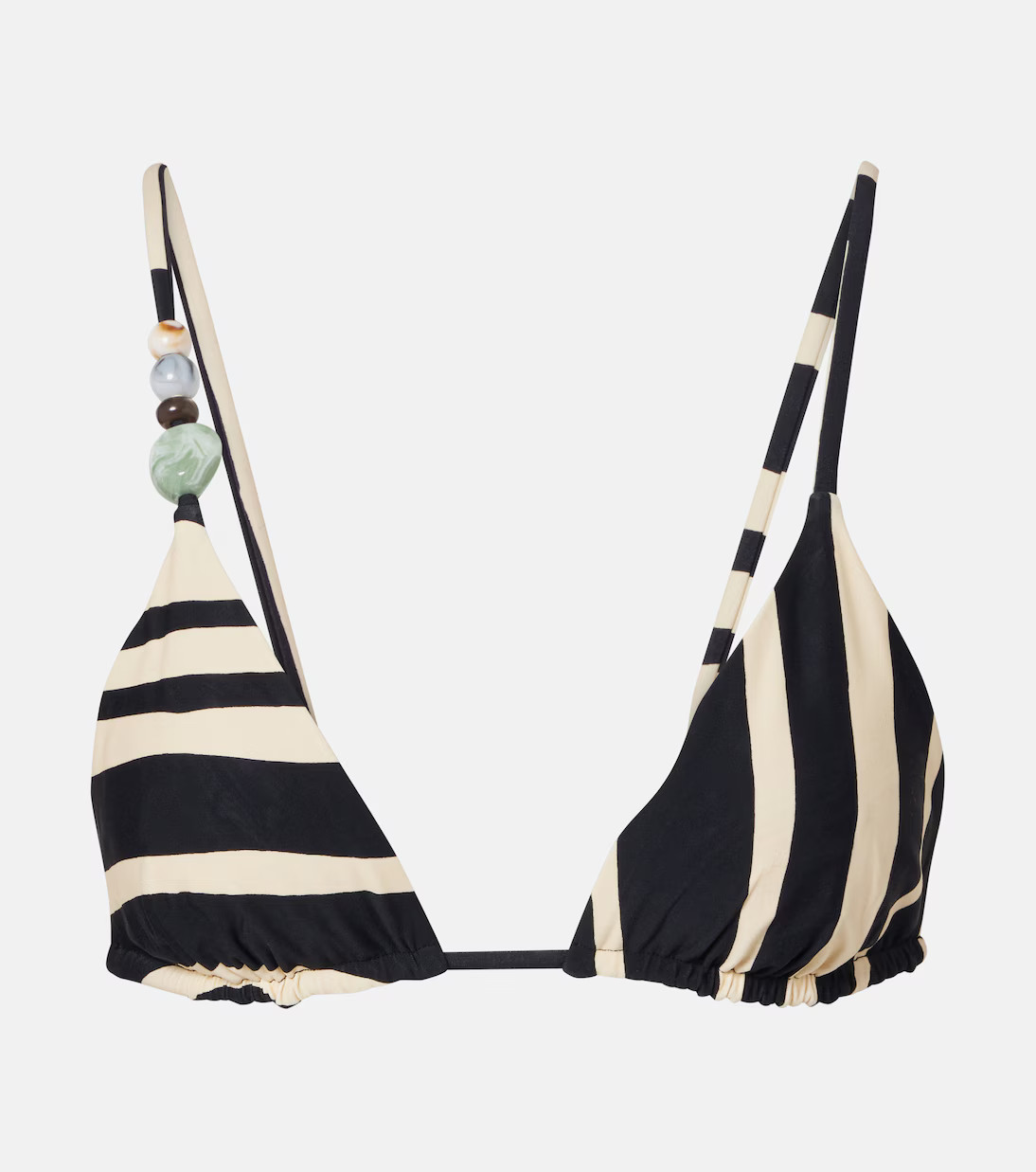 Embellished striped bikini top | Mytheresa (UK)