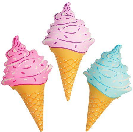 3 Pc - Inflatable Ice Cream Cones - 36 Inch - Inflate Ice Cream Cone Set | Amazon (US)