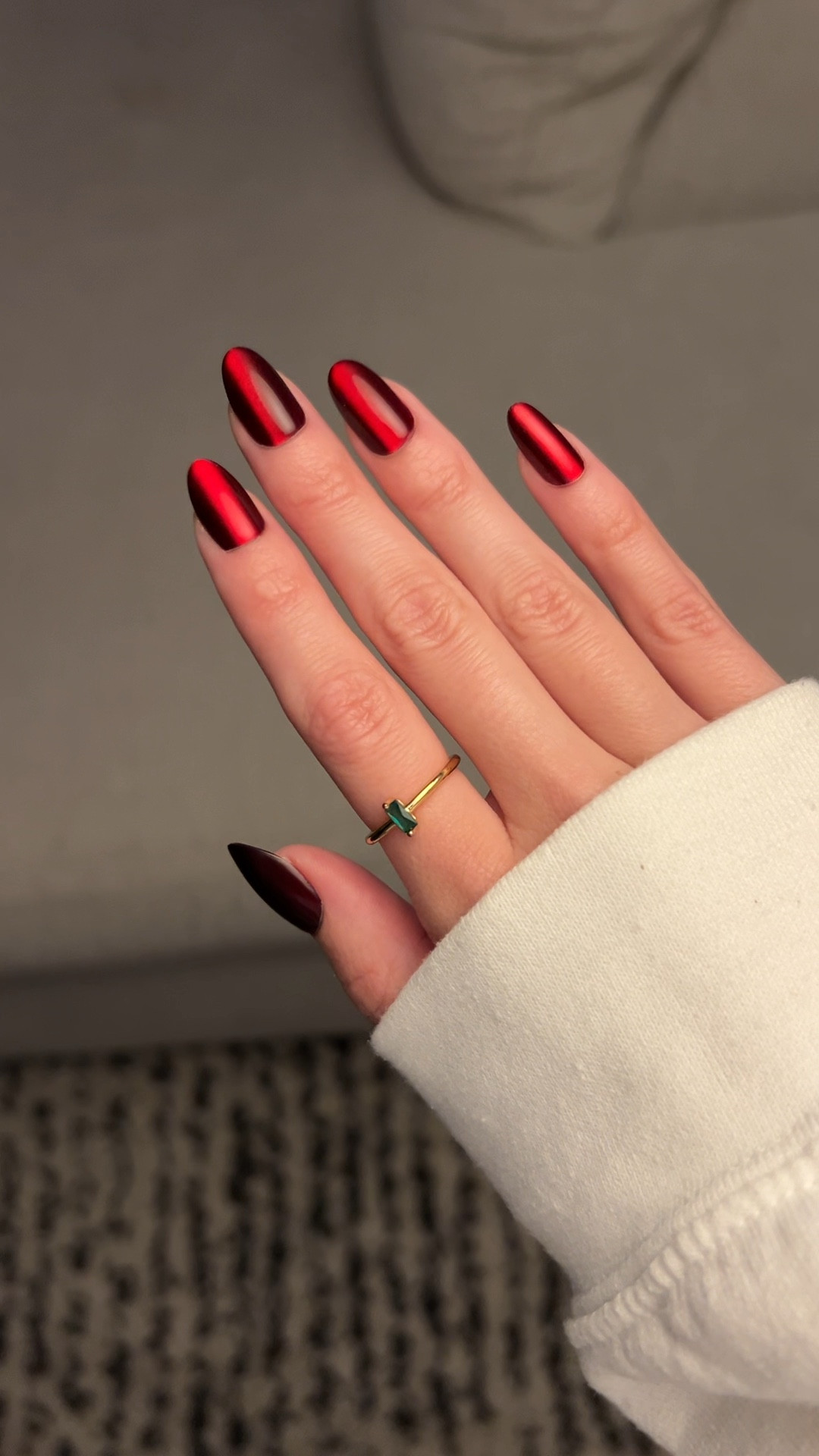Holiday nails under $10 ❤️🎄 love how they change color. Prettiest shade of red! These are “velvet”nails or “glass “” nails. Press ons!! 

#LTKHoliday #LTKBeauty #LTKSeasonal