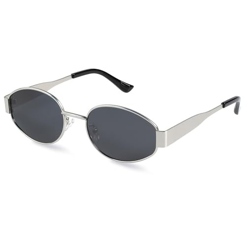 livho Retro Polarized Sunglasses - UV400 Protection, Oval Shape, Metal Frames - Matching Soft Cas... | Amazon (US)