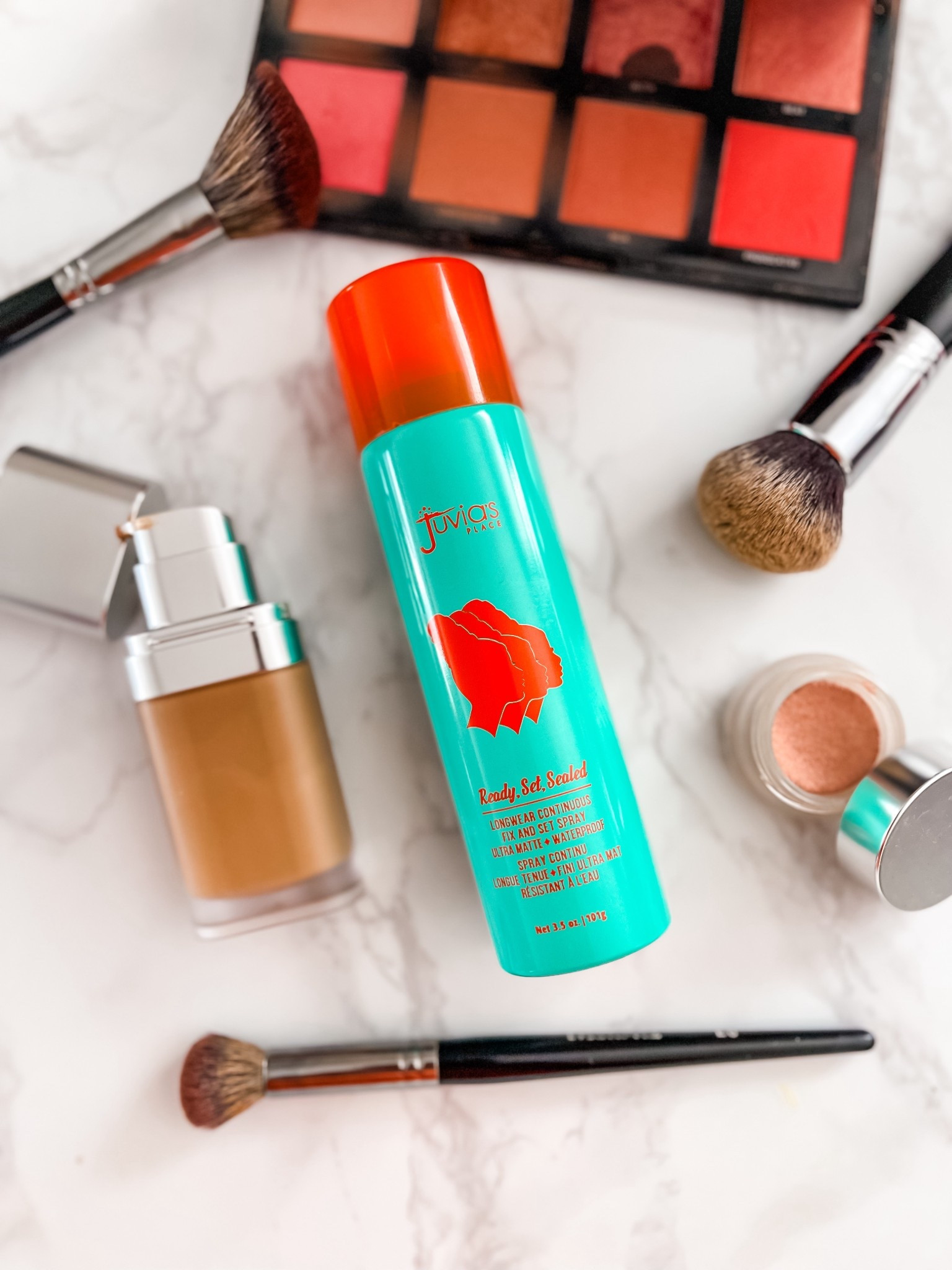 A spring makeup favorite: @juviasplace setting spray 🧡🩵

#LTKBeauty #LTKselfcare
