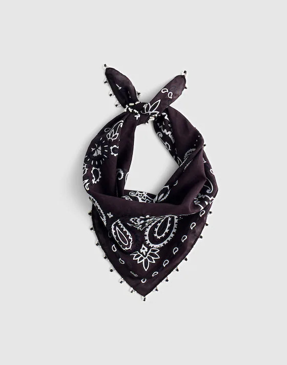 Beaded Bandana in Cotton Blend | Madewell