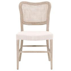 Zachary Coastal Beach Natural Grey Oak Wood Cane Back Dining Chair - Set of 2 | Kathy Kuo Home