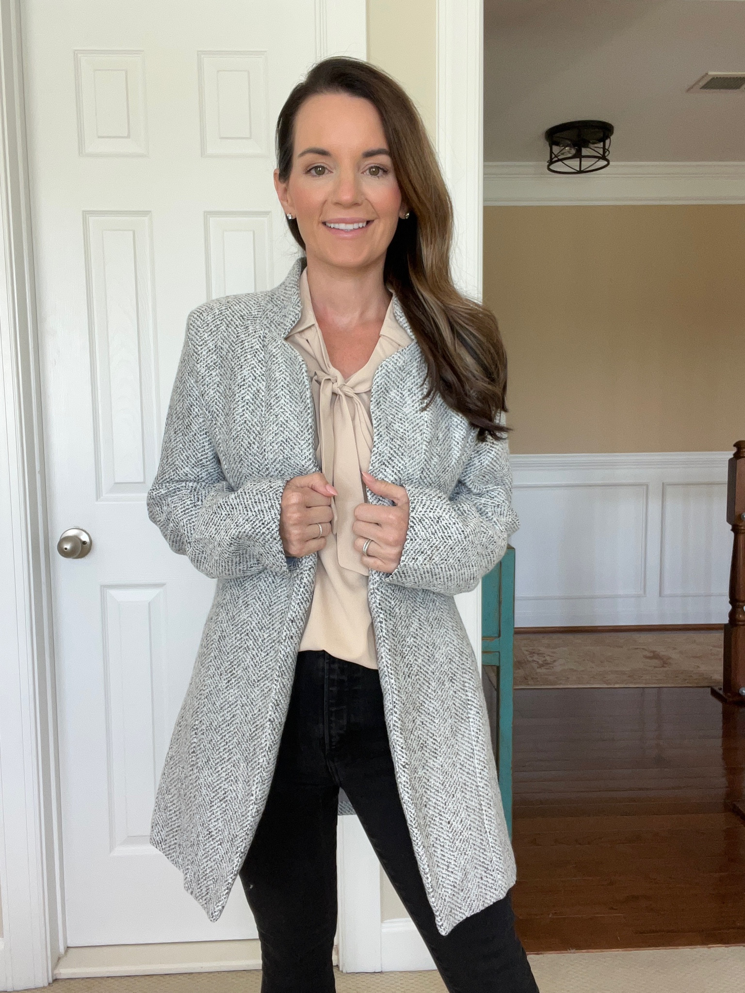 Shein top and Shein coat
Look for less
Fit tts wearing size s in both
Jacket / blouse / neutral style / deigned inspired 

#LTKstyletip #LTKfindsunder50