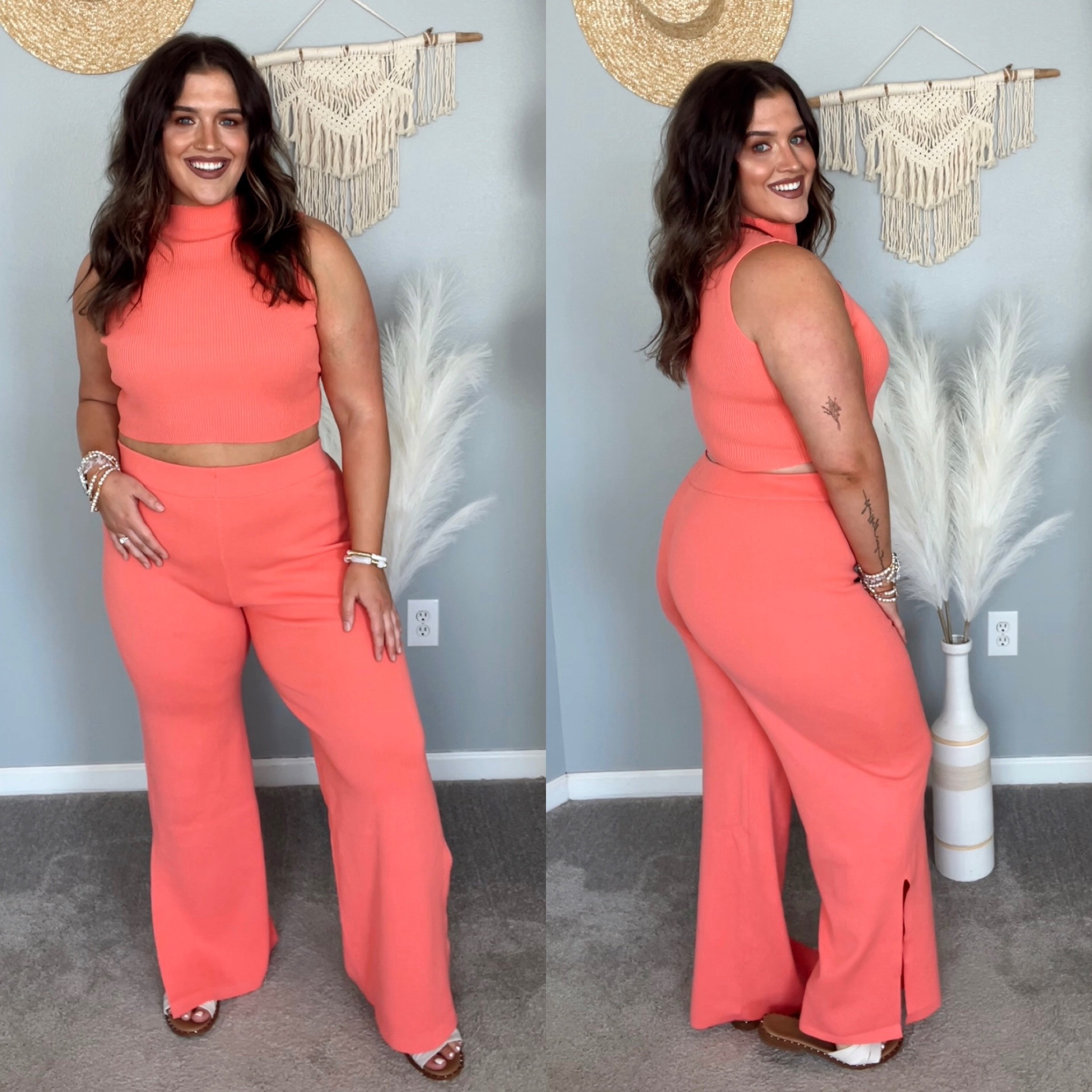 Midsize ribbed sweater two piece matching set 🧡🍊🍂 
Size: XL 
#midsizeoutfits #ootd #matchingset #styleinspo #sweaterset #fallfashion #sandals #amazonfashion #affordablefashion 

#LTKunder50 #LTKcurves #LTKstyletip