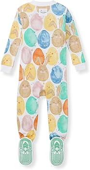 Burt's Bees Baby Girls' Pajamas, Zip Front Non-slip Footed Pjs, 100% Organic Cotton and Toddler S... | Amazon (US)