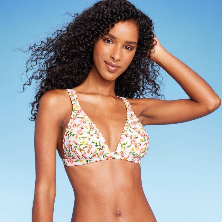 Women's Triangle Bikini Top - Shade & Shore™ Floral Print | Target