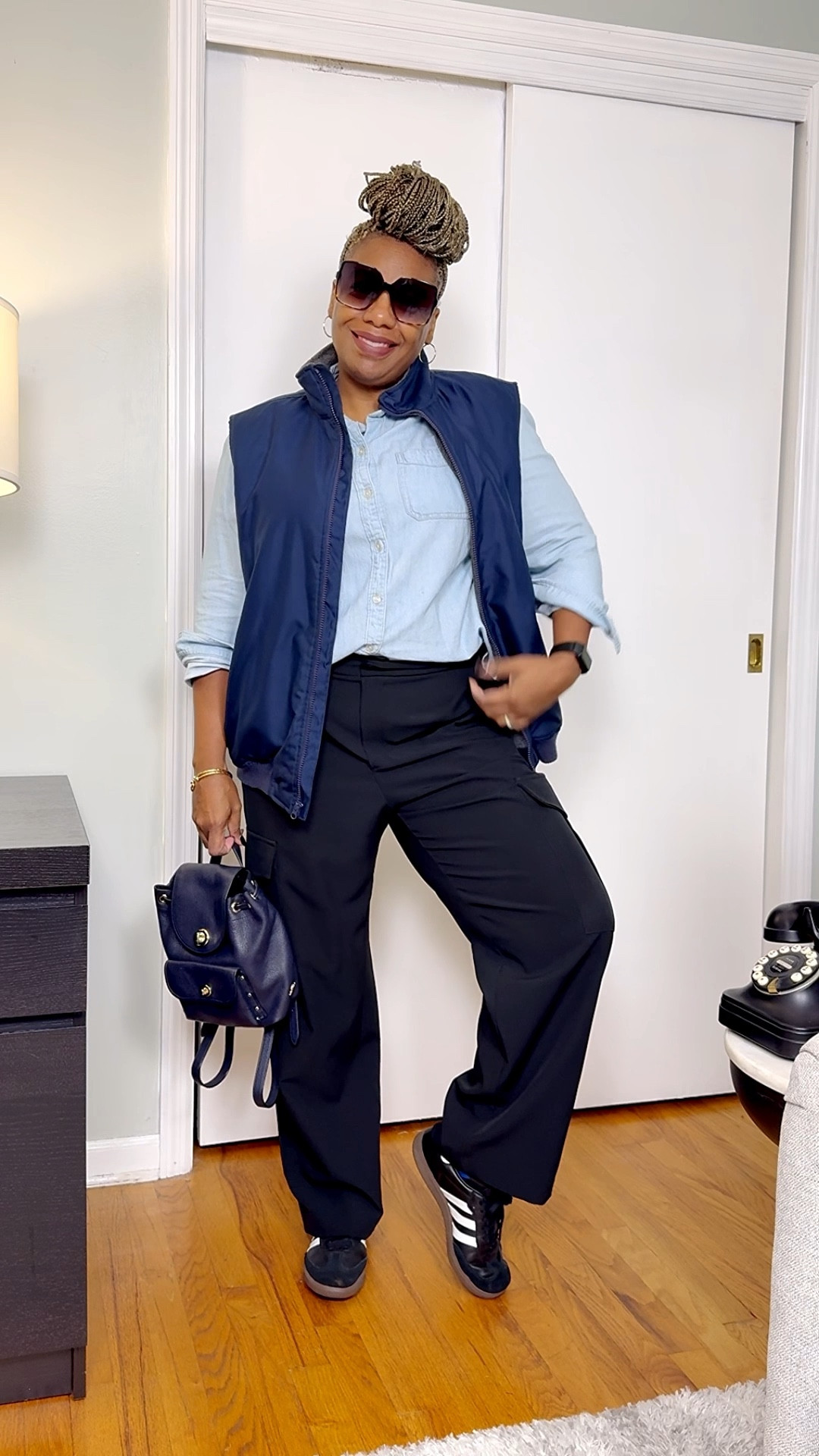 Outfits by Miki | Everyday Style | Regular Degular Edit 04
Easy layers for a real-life day — denim shirt, navy vest, and black trousers for comfort that still looks put together.
#fallfashion

#LTKOver40 #LTKMidsize #LTKStyleTip