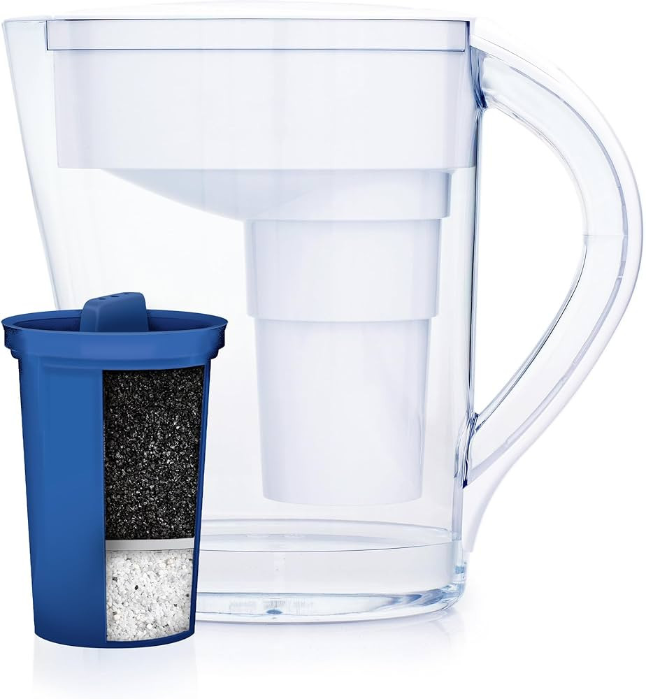 Santevia MINA Alkaline Water Filter Pitcher | Water Filtration System | Chlorine and Lead Filter ... | Amazon (US)