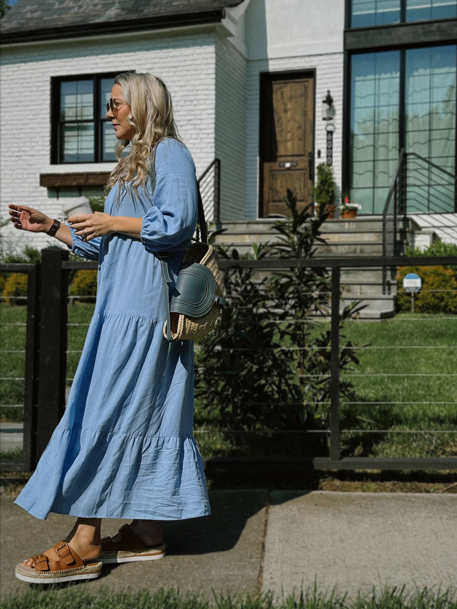 Summer outfit
Weekend outfit 
Dress 
Blue dress 
Birkenstock 
Straw bag
Espadrilles 

#LTKSeasonal #LTKtravel