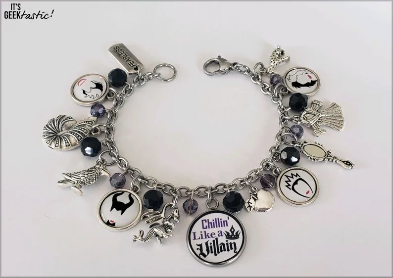 Chillin Like a Villain, Malefic Evil Queen, Villains Jewelry Bracelet, Bad Girls Have More Fun, V... | Etsy (US)