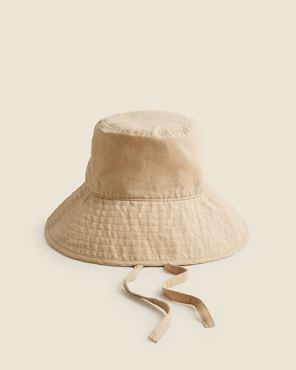 Linen bucket hat with ties | J. Crew US