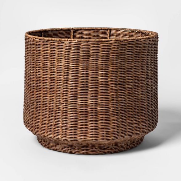 Rattan Fine Weave Round Basket Brown - Project 62™ | Target