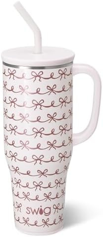 Swig Life 40oz Mega Mug, 40oz Tumbler with Handle and Straw, Extra Large Insulated Tumblers, Cup ... | Amazon (US)