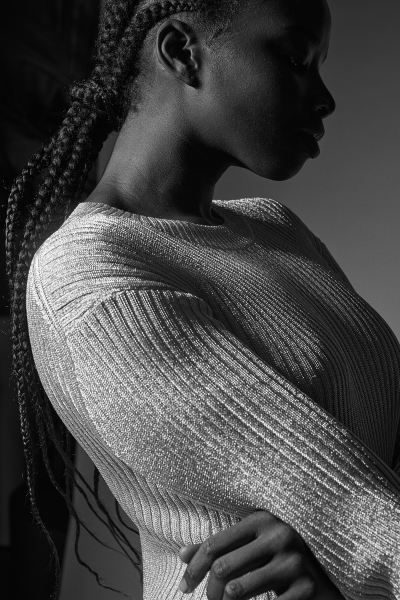 Shimmery Rib-knit Dress | H&M (US + CA)