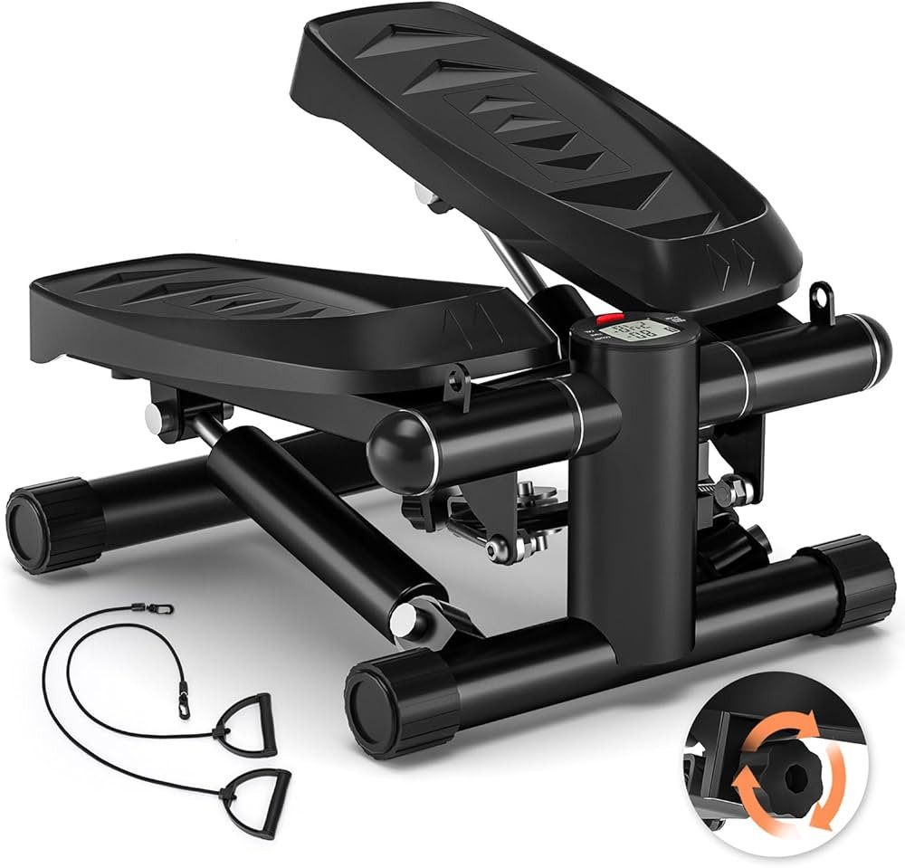 Steppers for Exercise, Adjustable Pedal Height Stair Steppers with Resistance Bands for Home Fitn... | Amazon (US)
