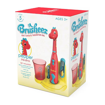 Brusheez Kid's Electric Toothbrush Set - Pepper the Dinosaur, One Size, Red | JCPenney