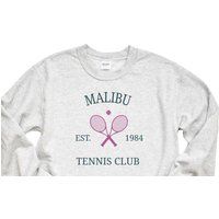Malibu Tennis Club Sweatshirt College Beverly Hills Sweater California Souvenir Shirt Aesthetic 1874 | Etsy (US)