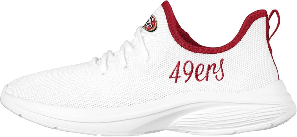 FOCO San Francisco 49ers NFL Womens Midsole White Sneakers | Amazon (US)