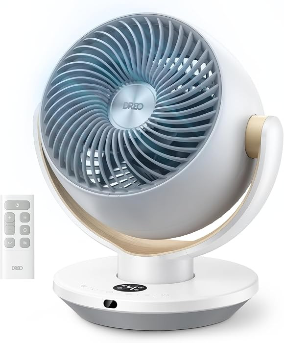 DREO Fan for Bedroom, Desk Air Circulator Fans with Remote, 11 Inch Table Fan for Whole Room, 65f... | Amazon (US)