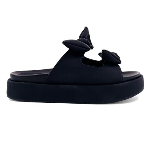 Shu Shop Womens Kiki Flat Platform Casual Sandals Casual Mid Heel 2-3" - Black - Size 8.5 M | Amazon (US)