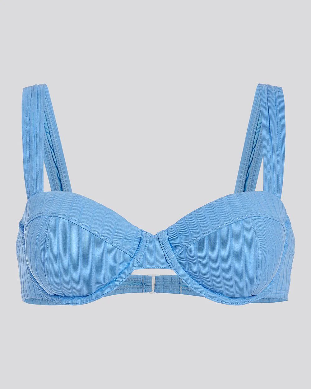 The Lilo Ribbed Bikini Top in Marina Blue | Solid & Striped