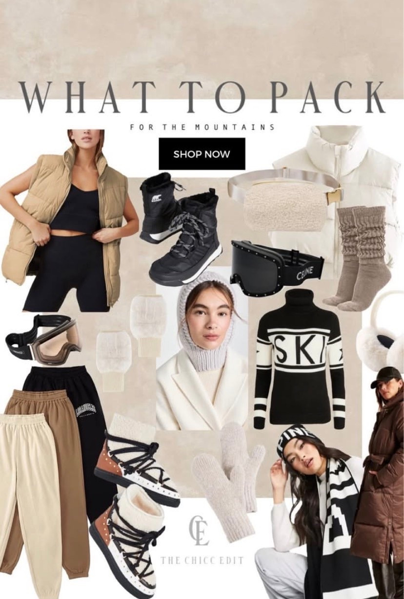 What to pack 🏔️🎿

#ski #trip #vacation #mountains #winteroutfit ski sweater leggings snow boots sweater Fanny pack vest socks mittens goggles earmuffs 

#LTKTravel #LTKootd #LTKActive