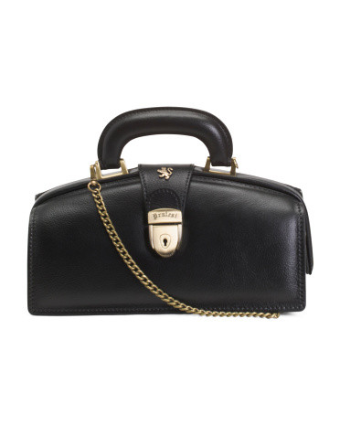 Made In Italy Leather Padded Handle Doctor Bag | TJ Maxx