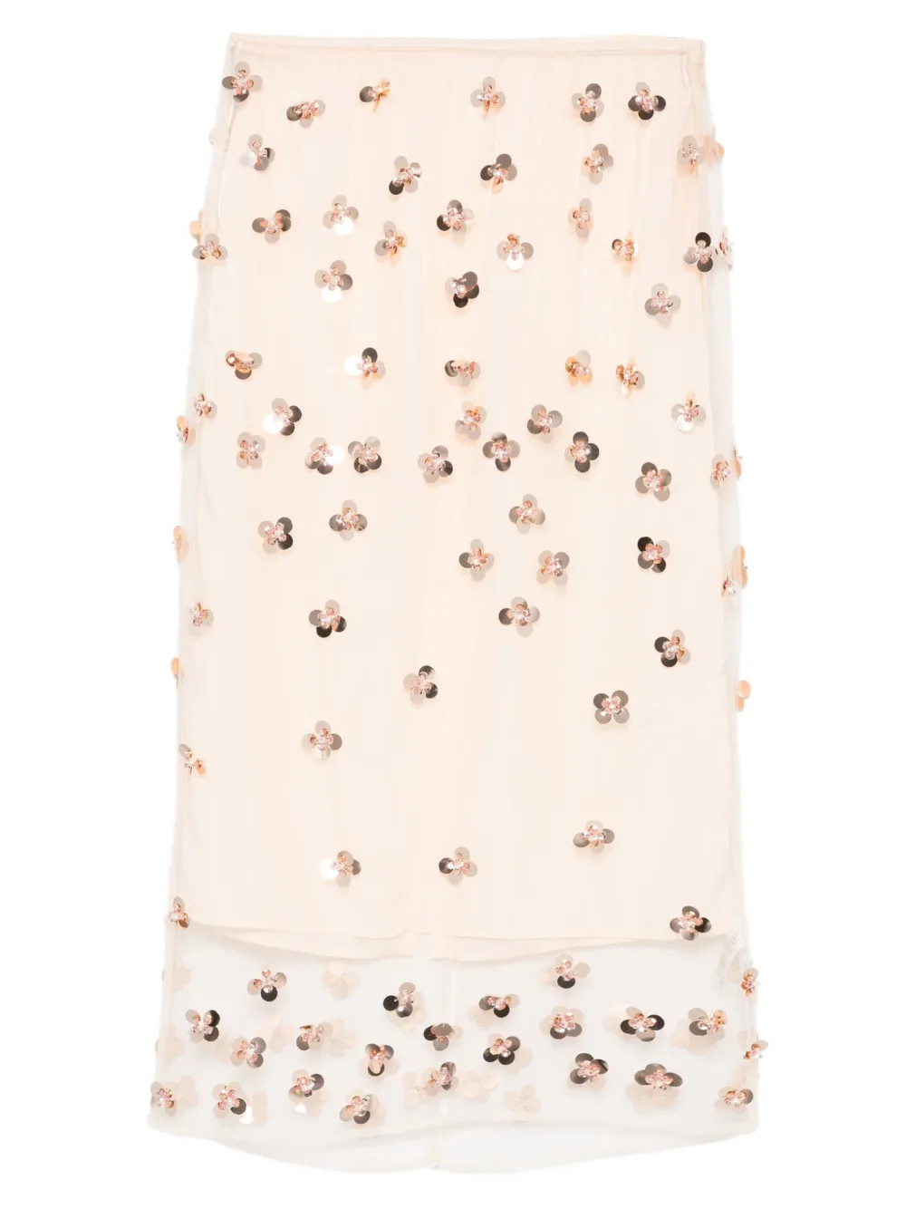 flower-detail midi skirt | Farfetch Global