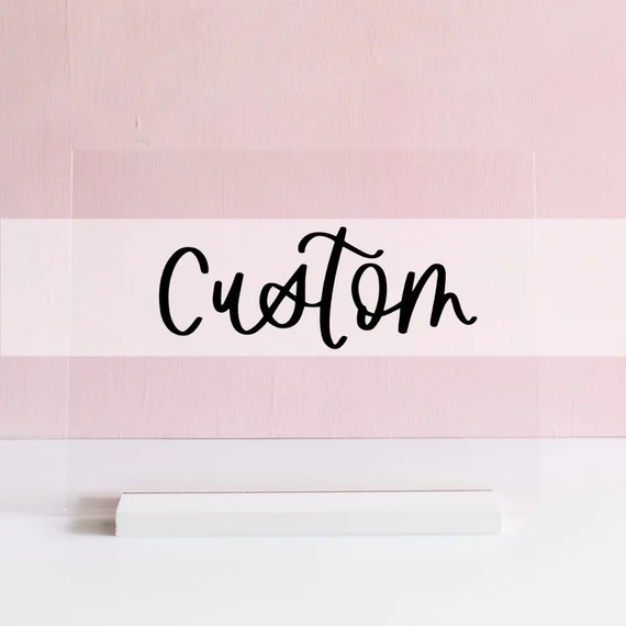 CUSTOM 11x14" Acrylic Sign | Acrylic Calligraphy Sign | Custom Acrylic Wood Sign | Etsy (US)