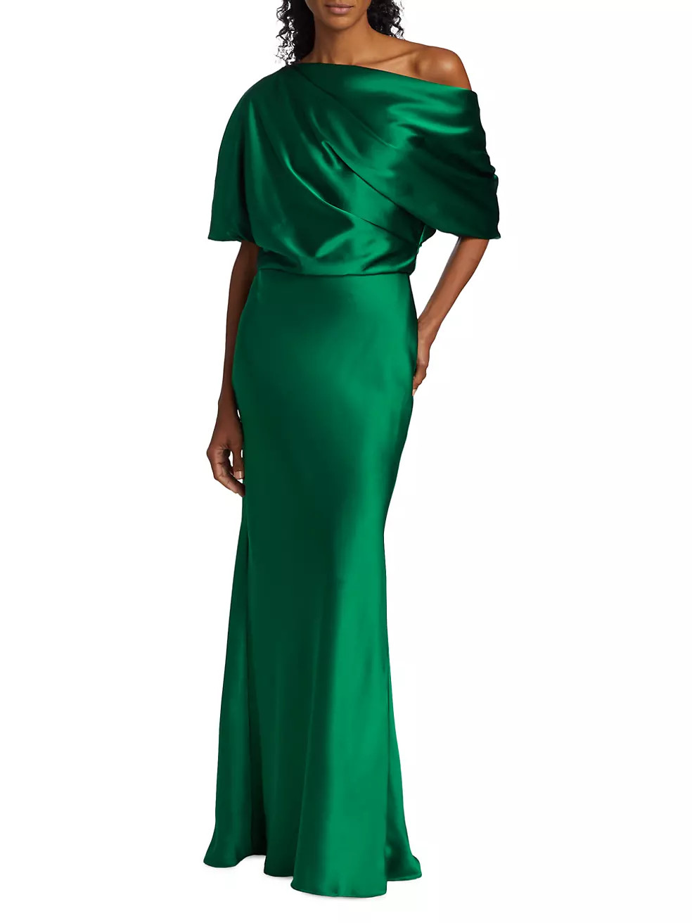 Satin One-Shoulder Gown | Saks Fifth Avenue