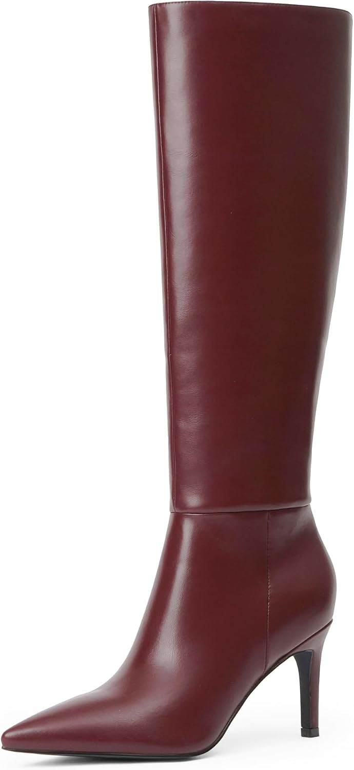 Knee High Boots Women Pointed Toe Stiletto Heel Tall Boots | Amazon (US)