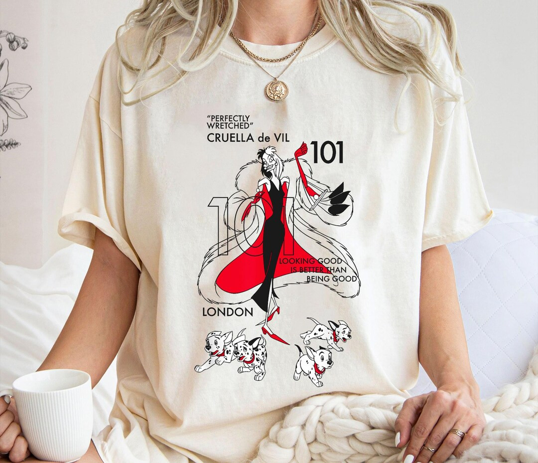 Cruella De Vil Fashion Poster Shirt, 101 Dalmatians Shirt, Disney Villains Shirt, Disney Dogs Tee... | Etsy (US)