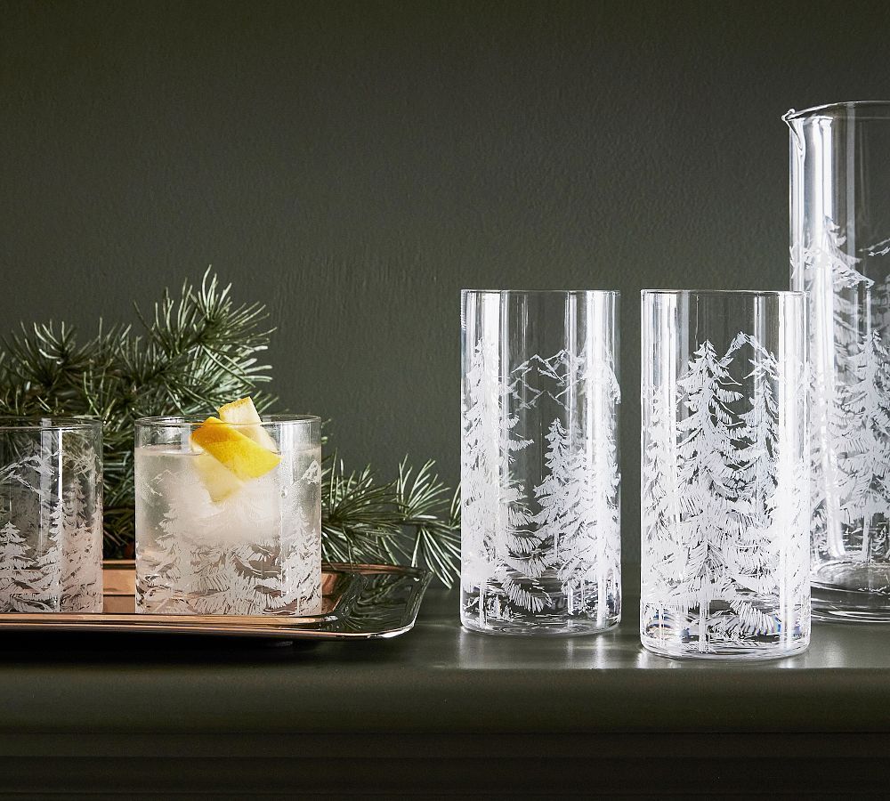 Rustic Forest Cocktail Glasses - Set of 4 | Pottery Barn (US)