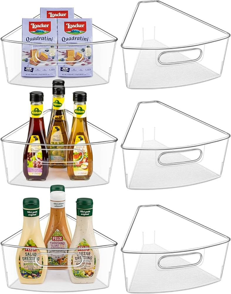 Lazy Susan Cabinet Organizer Bins for 26"/ 28"/ 32" Diameter Corner Lazy Susan, Plastic Cabinet S... | Amazon (US)