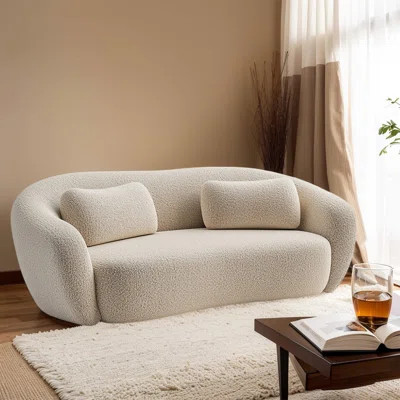 Nordic Minimalist Short Plush Sofa | Wayfair North America