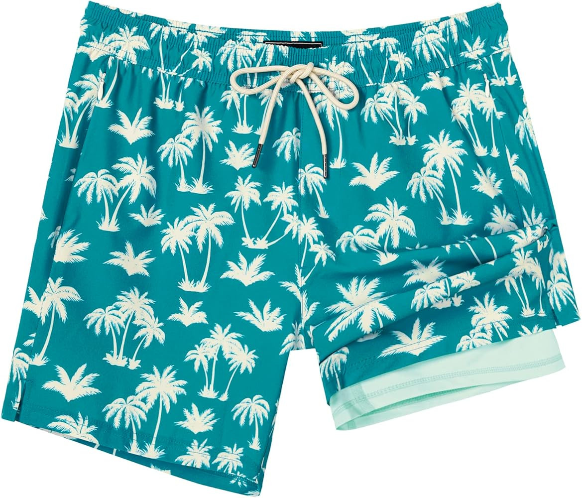 SURF CUZ Mens Swim Trunks with Compression Liner Swimming Trunks 5 Inch Bathing Suit Quick Dry Sw... | Amazon (US)